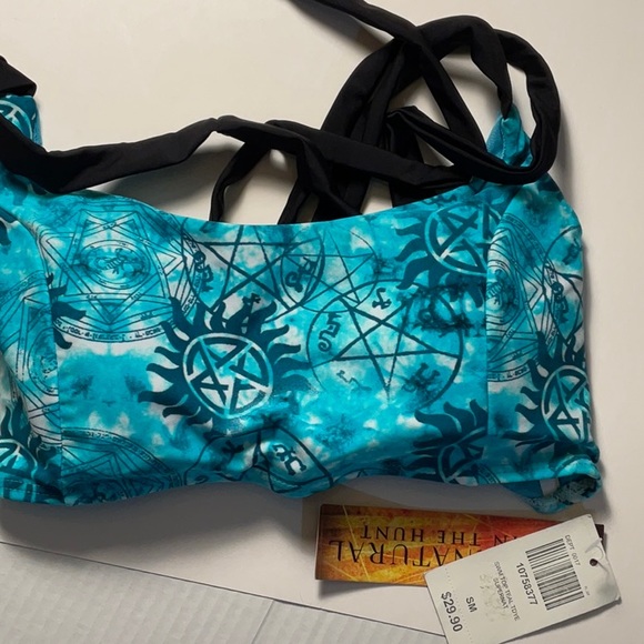 B6 Hot Topic Supernatural Bikini Top XS and S with Adjustable Tie Back Straps - Picture 6 of 6